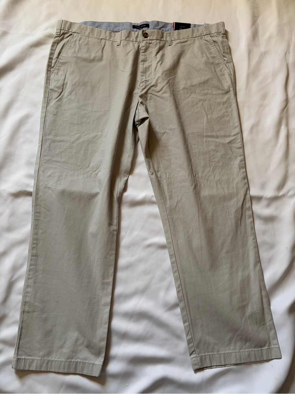 Tommy Hilfiger Light Khaki Straight-Leg Chinos